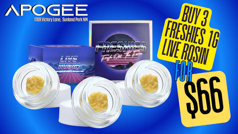 Apogee - Drive Thru Freshies Live Rosin Deal