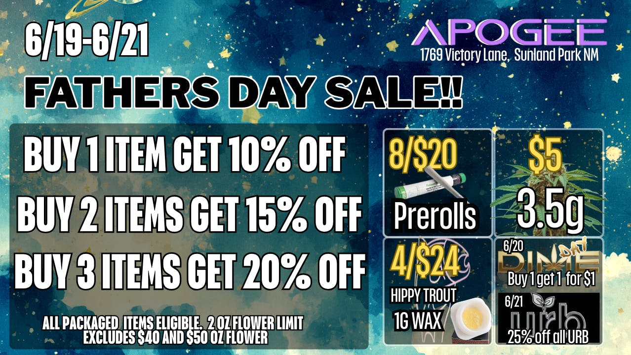 Apogee - Drive Thru Father's Day Deal