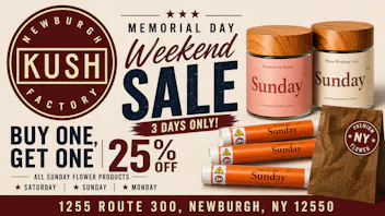 Newburgh Kush Factory Momerial Day Deal