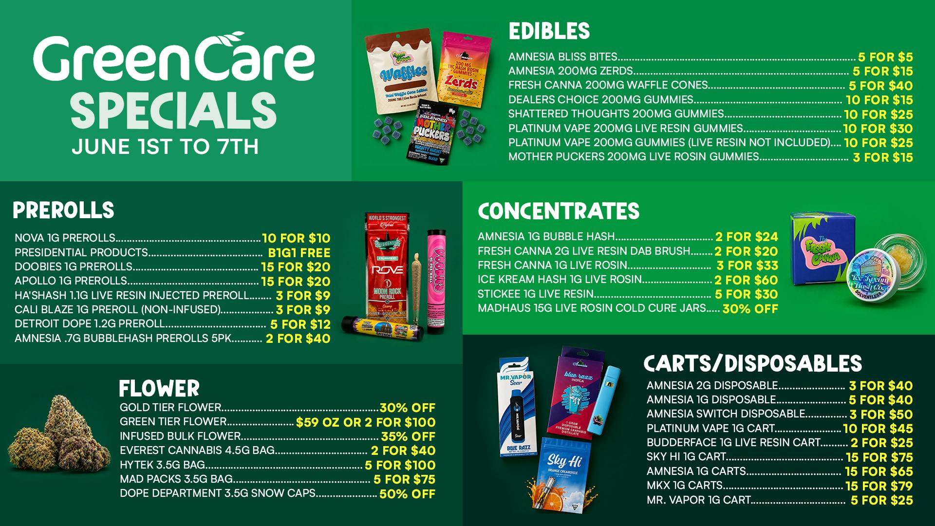 Green care GreenCare June Specials: Fresh Deals June 1-7 Now!