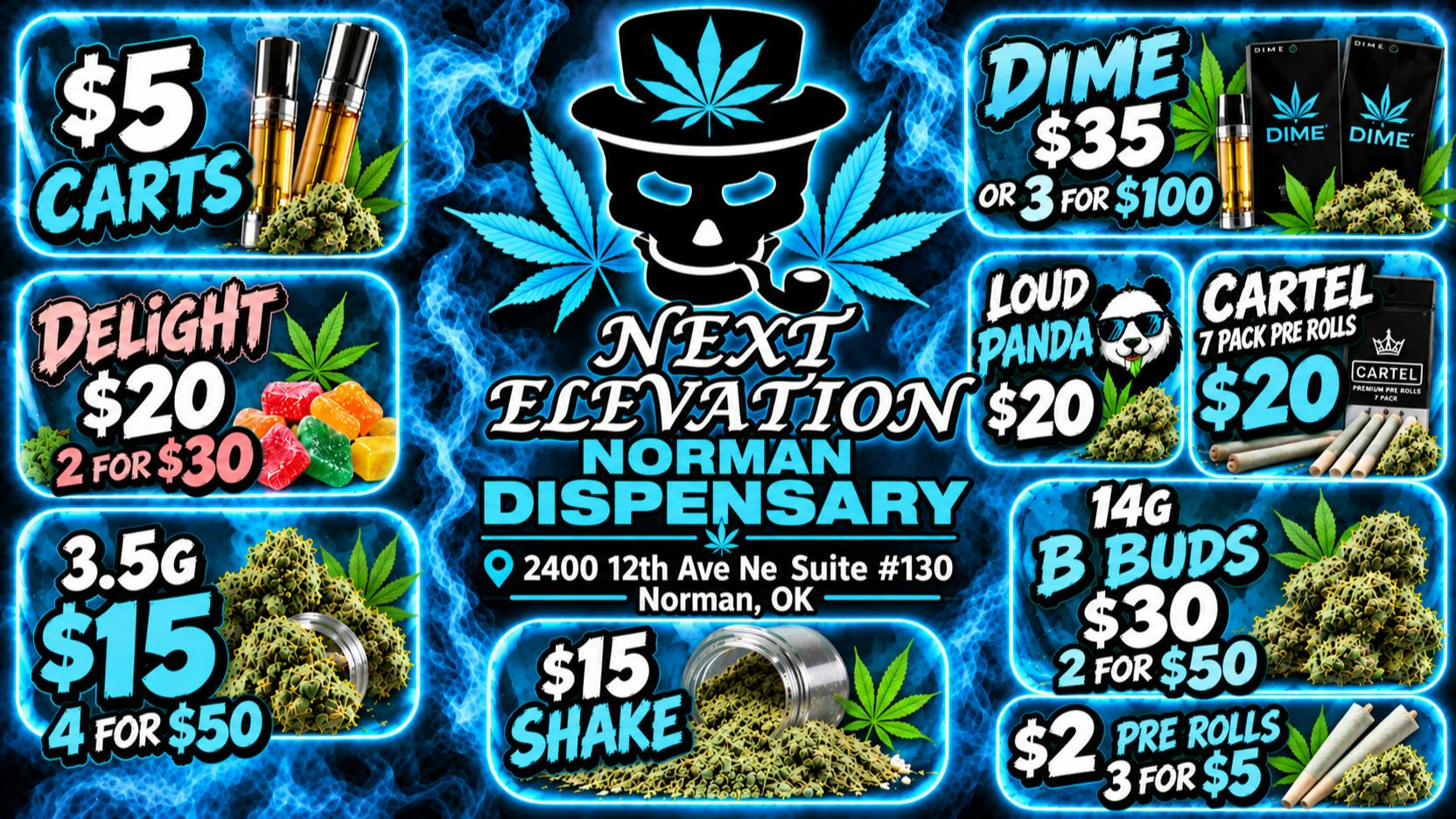 Next Elevation - Norman *CARTEL 7PKS $20*INJOY/LOUD PANDA $20*ORDER ONLINE