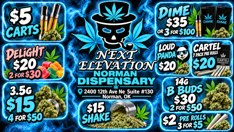 Next Elevation - Norman *CARTEL 7PKS $20*INJOY/LOUD PANDA $20*ORDER ONLINE