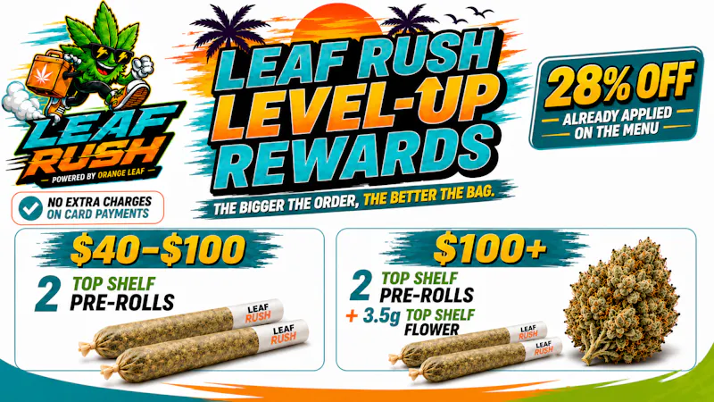 Orange Leaf Delivery - Bakersfield Level-Up Rewards — No Extra Card Fees