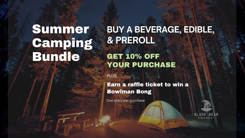 Black Bear Weed Dispensary Winona Summer Camping Bundle
