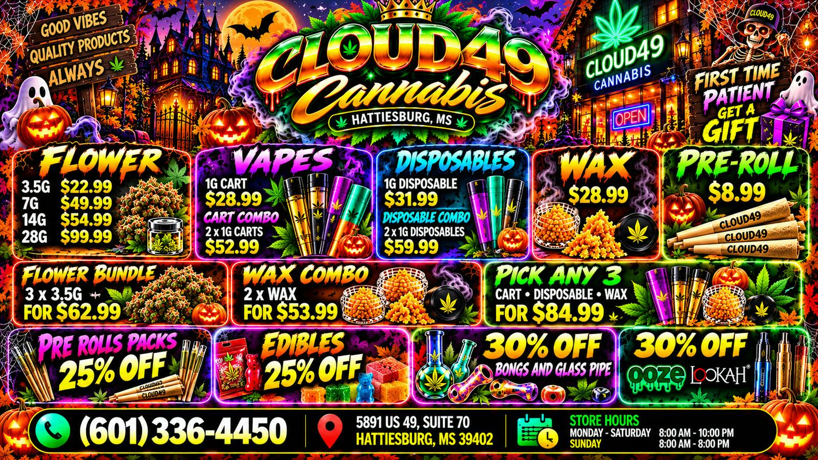 Cloud 49 Cannabis 🌿HOT🔥👻DAILY🔥DEALS ONLY AT CLOUD 49 🎃