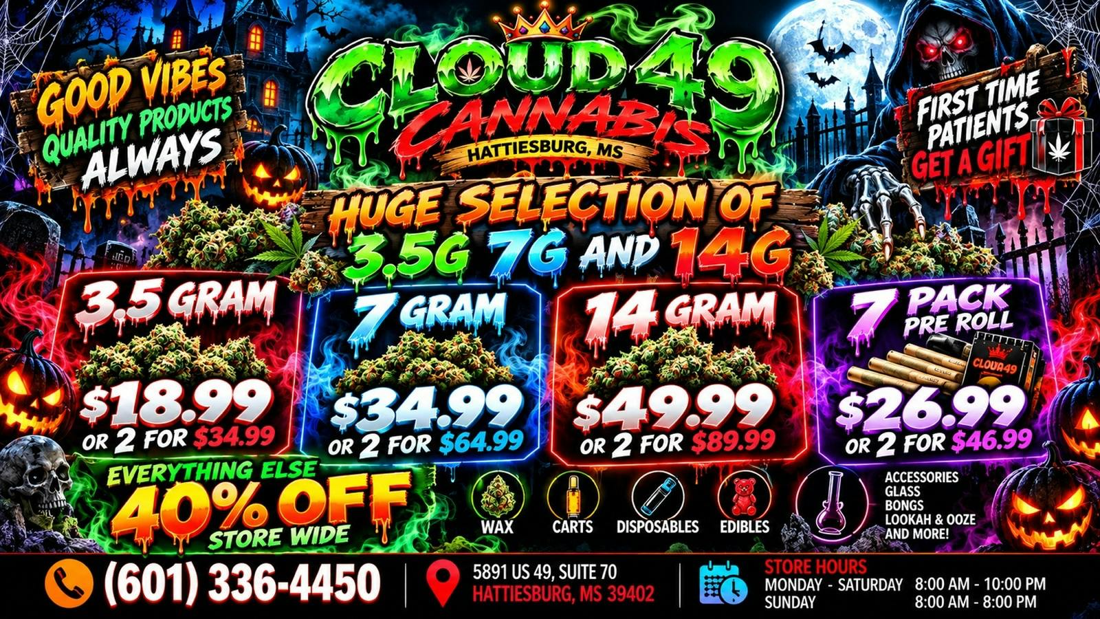 Cloud 49 Cannabis 🎃👻 SPOOKY SEASON, SCARY GOOD DEALS! 💀🔥