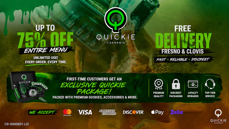 Quickie Cannabis Delivery Up to 75% OFF + FREE GIFT