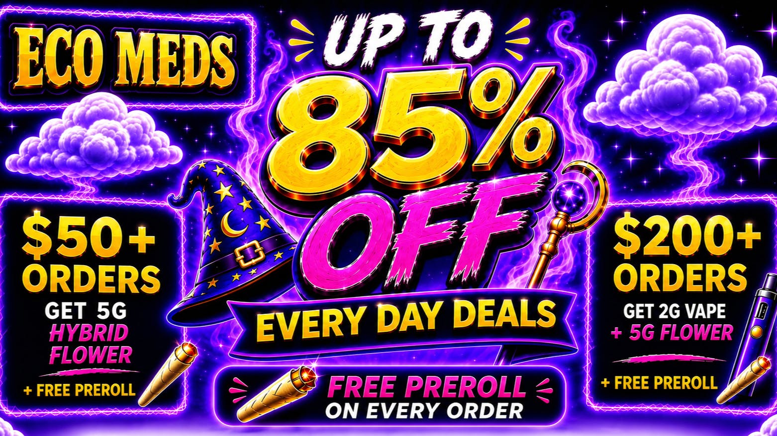 Ecomeds - Antelope Valley Free 5G Flower + 2G Vape + Prerolls For You🎁