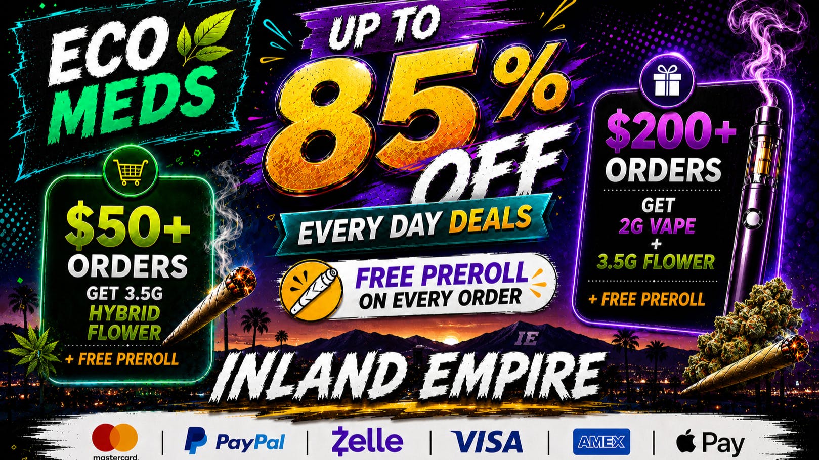 Ecomeds - Ontario Free 2G Vape + 3.5G Flower + Preroll🎁