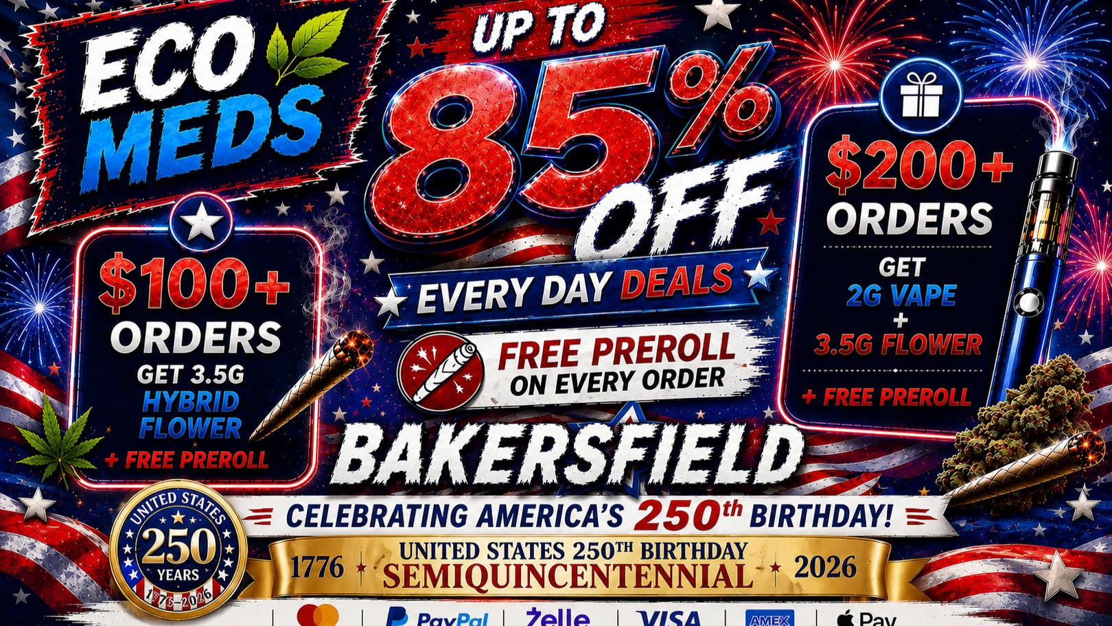Ecomeds - Bakersfield CELEBRATE AMERICA'S 250th WITH ECO MEDS