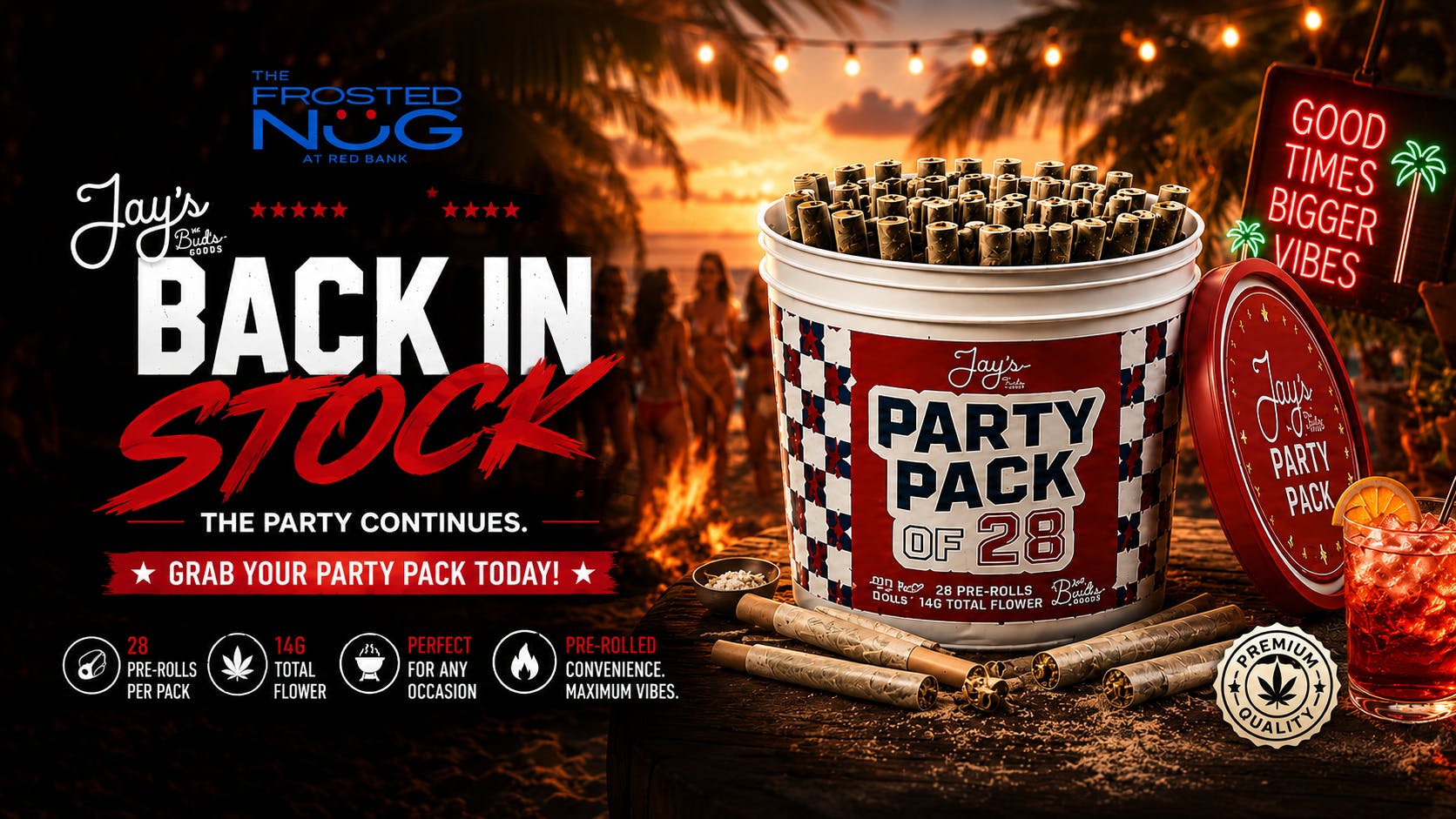 Frosted Nug at Red Bank 20% Jays Party Pack