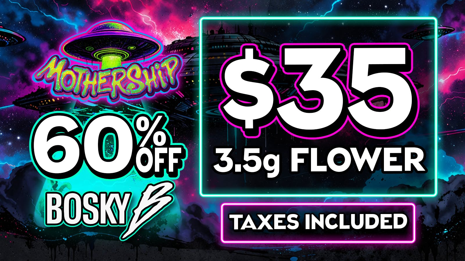 Mothership 💀$35 BOSKY Genetics 3.5g Flowers ☠️Limited Time⏳