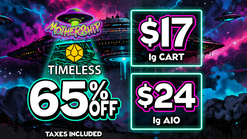 Mothership 65% off Timeless Vapes ⏳ Limited Time 💨