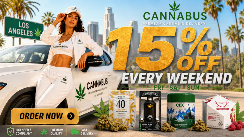 Cannabus - West LA Deal Weekend – 15% OFF Storewide!