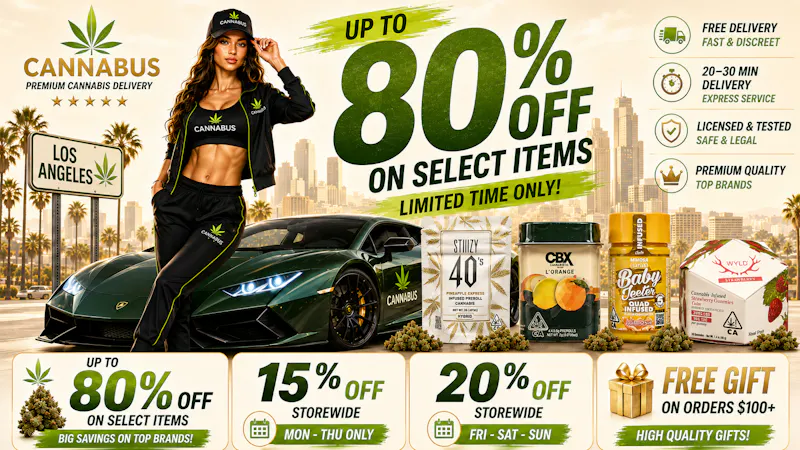 Cannabus - Hollywood 🔥80% OFF SELECT ITEMS • FREE GIFT + JOINT