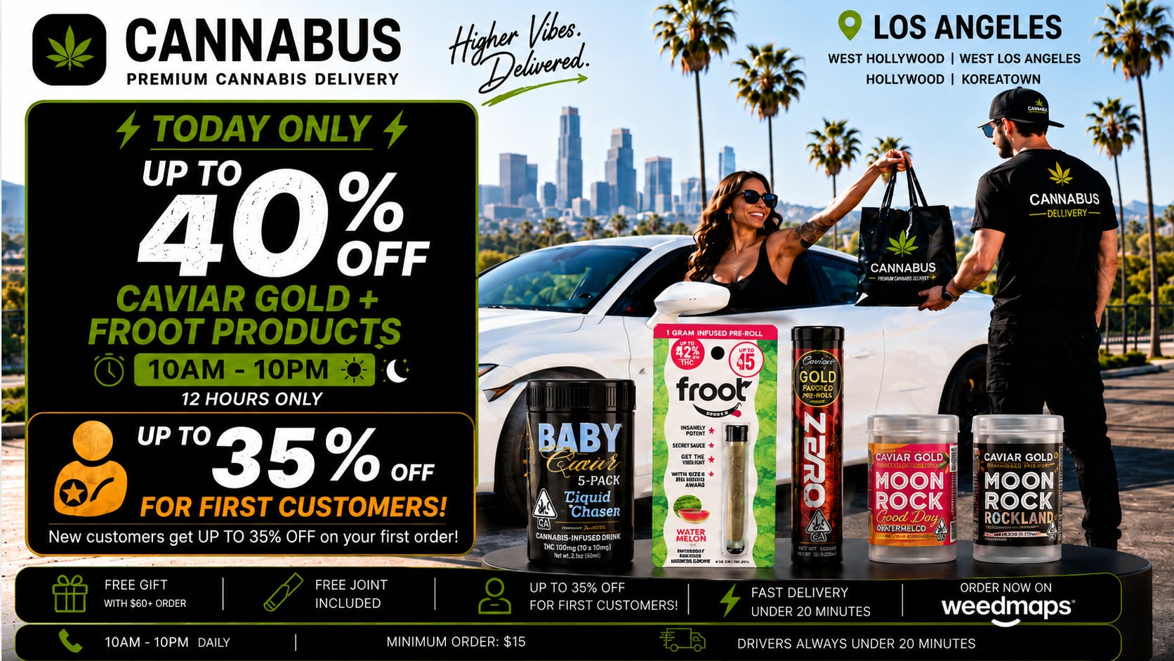 Cannabus - Hollywood Up to 40% Off Caviar Gold & Froot