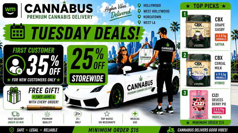 Cannabus - Hollywood 🔥25% OFF EVERY ORDER+Gift+Joint🔥
