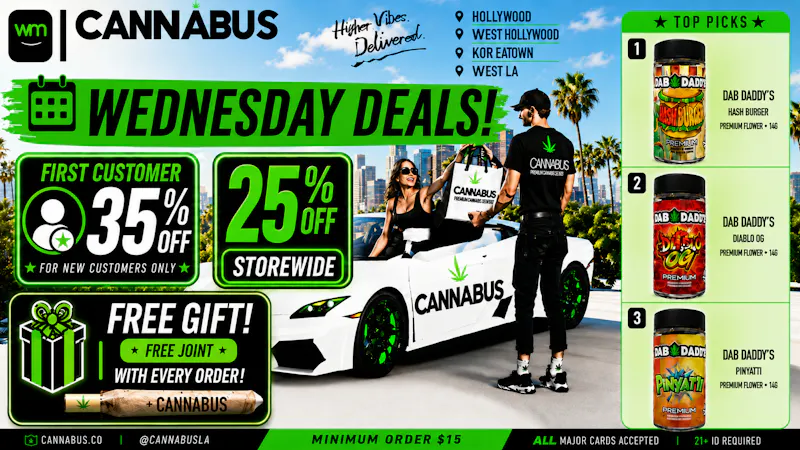 Cannabus - Hollywood 🔥25% OFF STOREWIDE +FREE GIFT & JOINT🔥