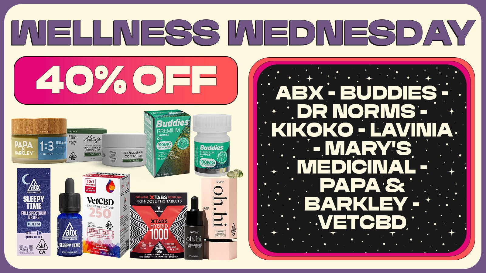 The Sweet Spot - Piner Rd Wellness Wednesday - 40% OFF Select Wellness