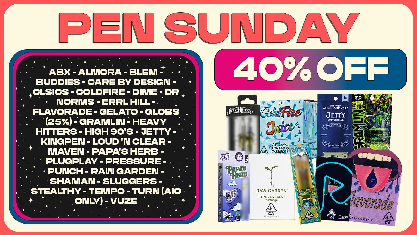 The Sweet Spot - Piner Rd Pen Sunday - 40% OFF Select Carts and AIO