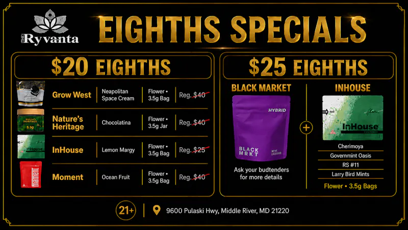 The Ryvanta $20-$25 Eighths