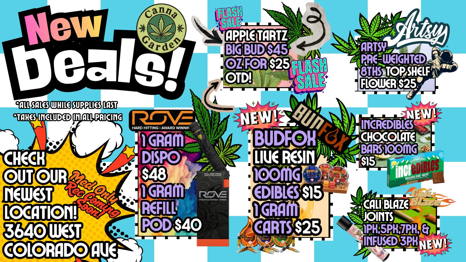 Canna Garden $25 OTD Big Buds OZ weekend deal!