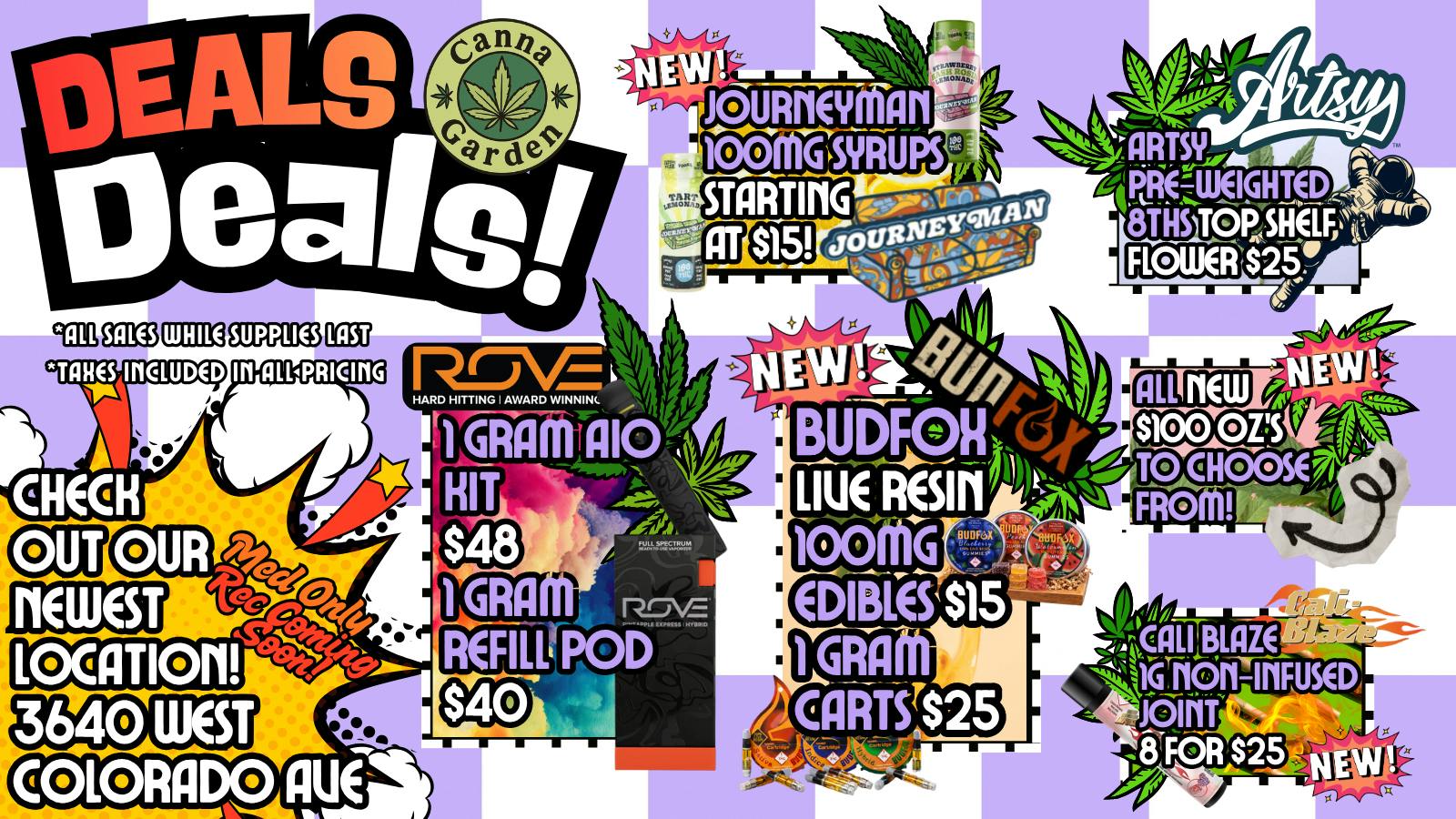 Canna Garden NEW ITEMS DROP! 8 Joints for $25 OTD!