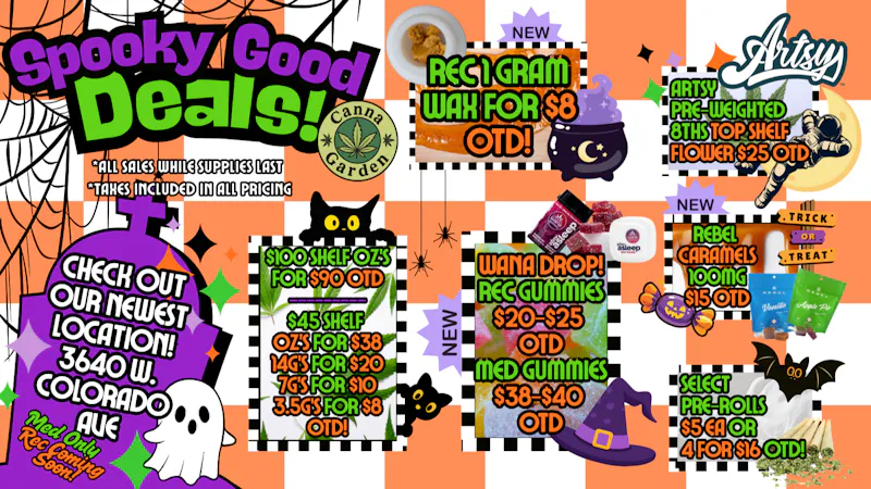 Canna Garden 👻 SPOOKY GOOD DEALS! 🎃