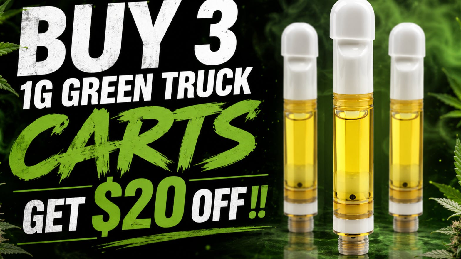Selective - Recreational Buy 3 Green Truck 1g Carts get $20 OFF!