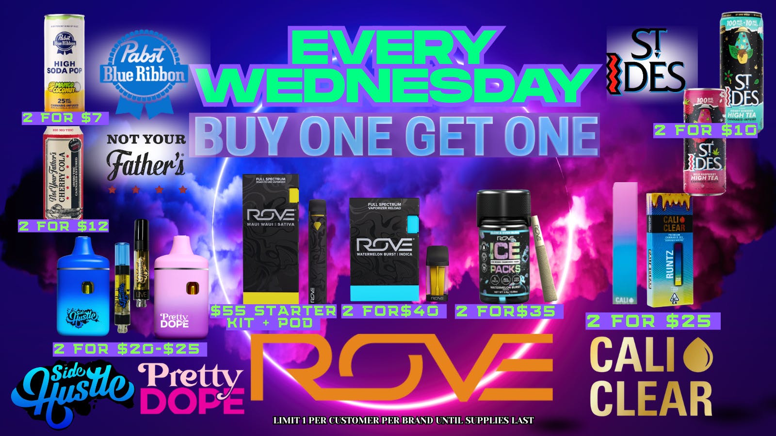 X Raided BOGO ROVE, CALI CLEAR, PRETTY DOPE & SIDE HUSTLE