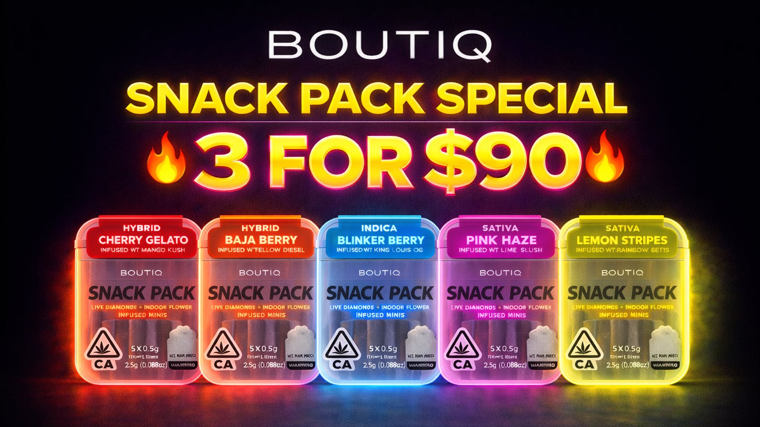 Apothecary Delivery 🔥 Boutiq Snack Pack Special – 3 for $90