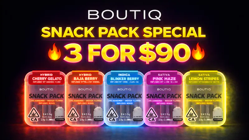 Apothecary Delivery 🔥 Boutiq Snack Pack Special – 3 for $90