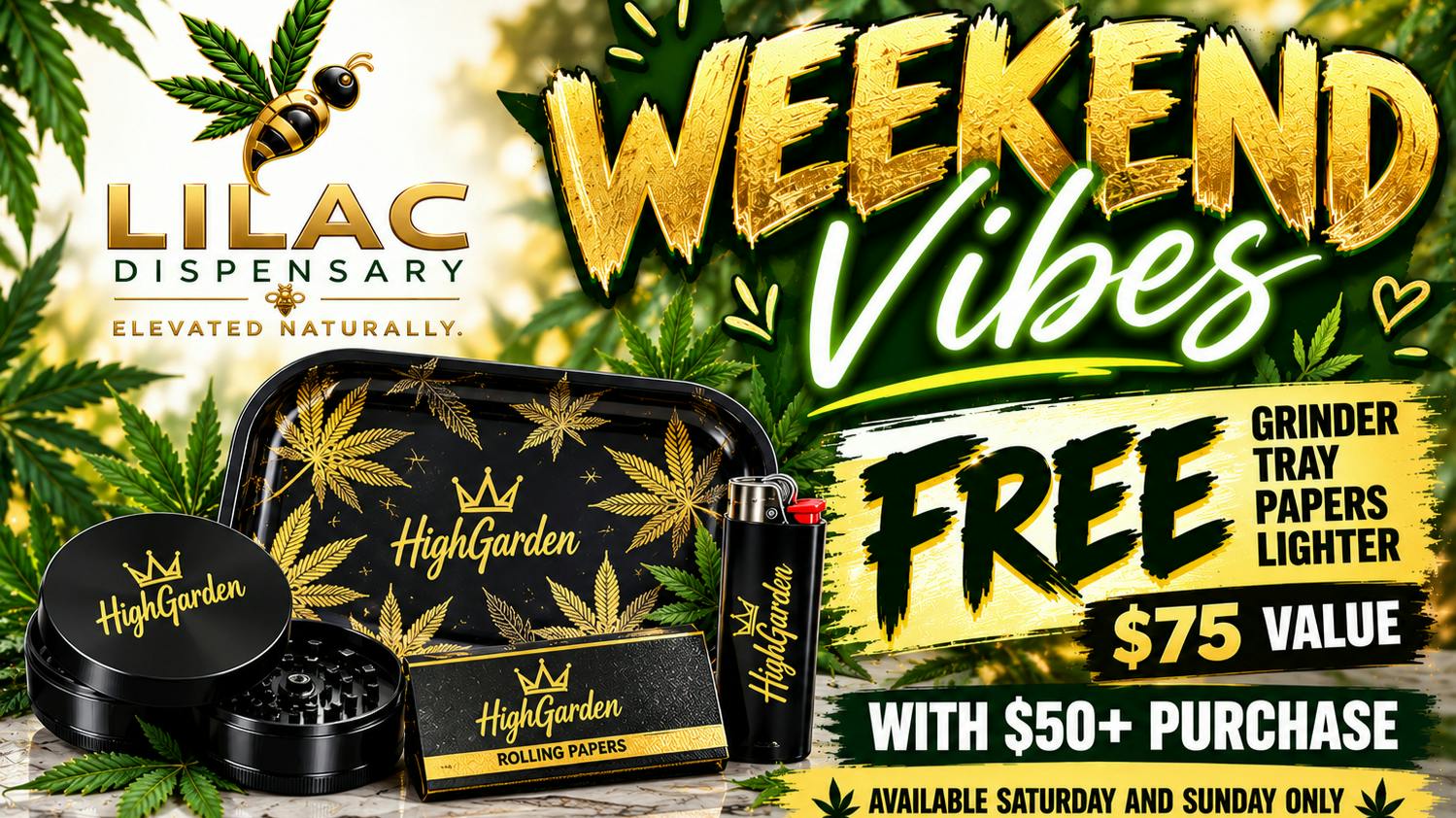 Lilac Dispensary GET FREE GRINDER, TRAY, PEPERS, LIGHTER!