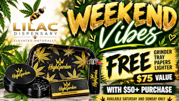 Lilac Dispensary GET FREE GRINDER, TRAY, PEPERS, LIGHTER!