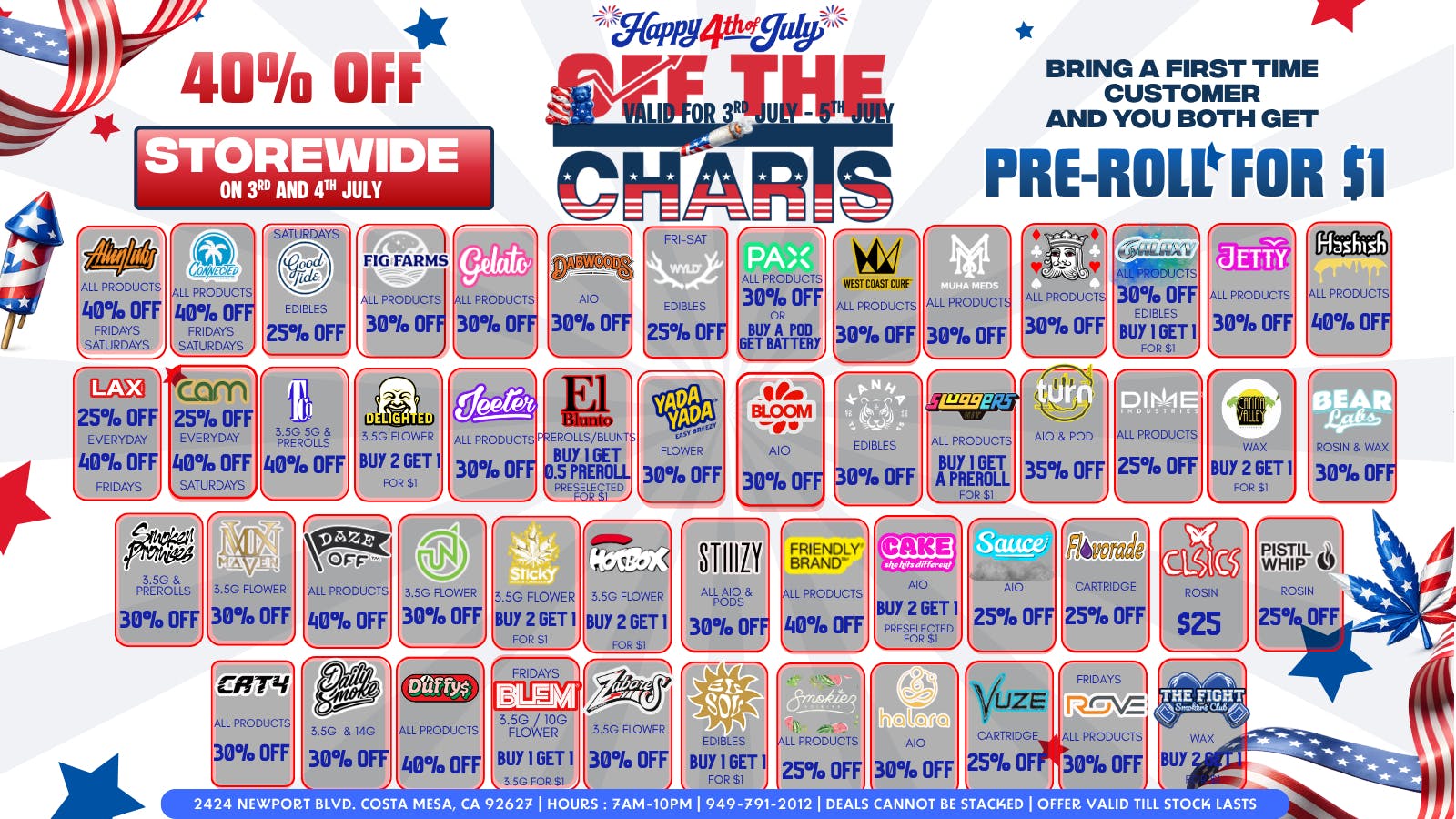 Off the Charts - Newport 🧨40 % O F F 🧨ENTIRE STORE 🎆