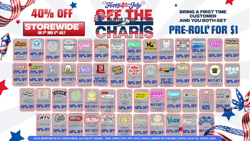 Off the Charts - Newport 🧨40 % O F F 🧨ENTIRE STORE 🎆
