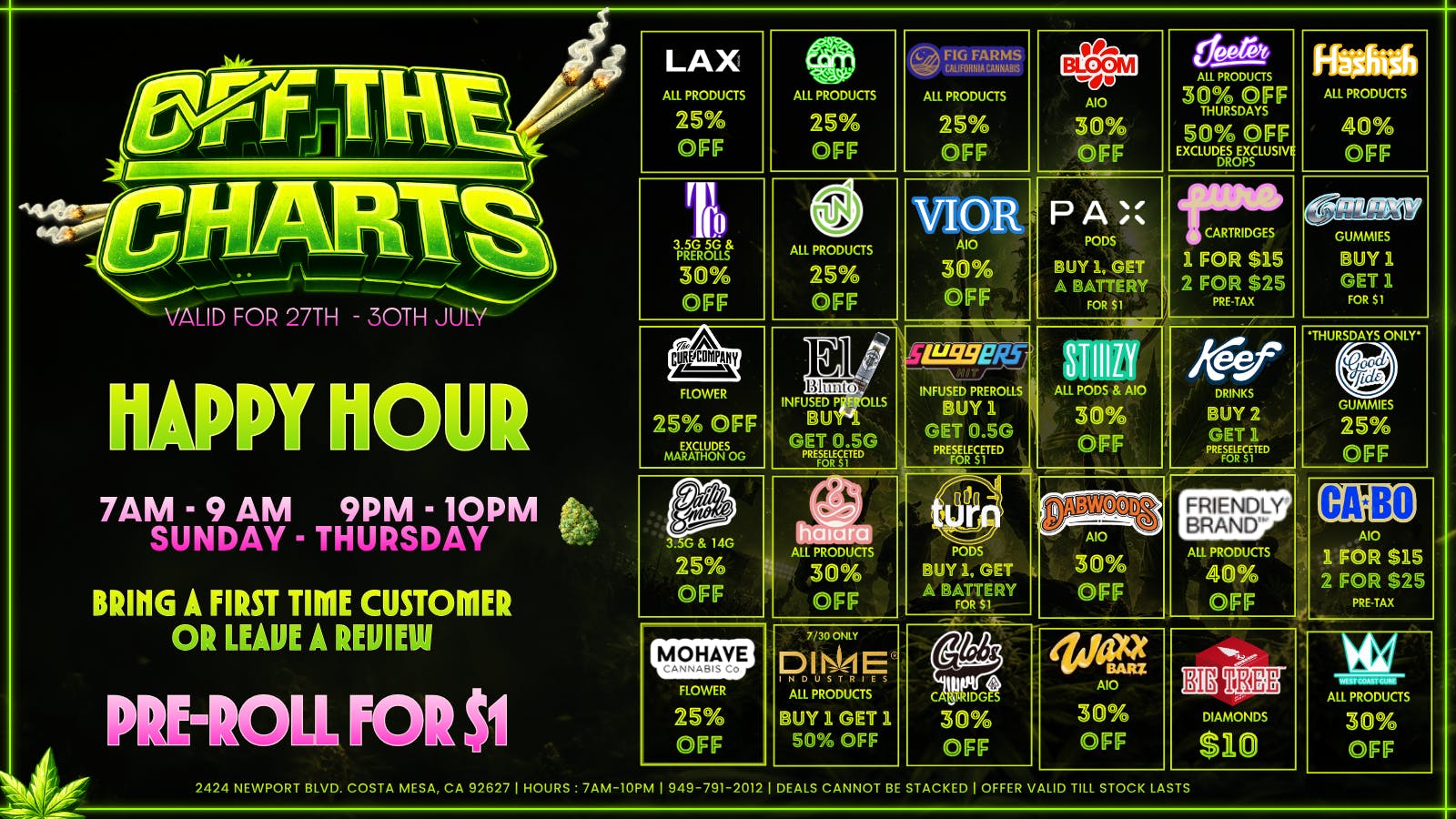 Off the Charts - Newport 🌞🌻OC'S MOST INSANE DEALS🌻🌞