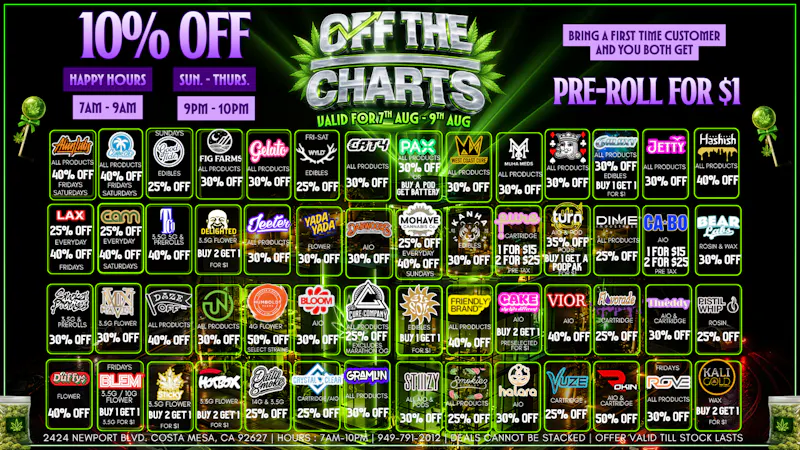 Off the Charts - Newport 🚨25% OFF YOUR FIRST 🚨