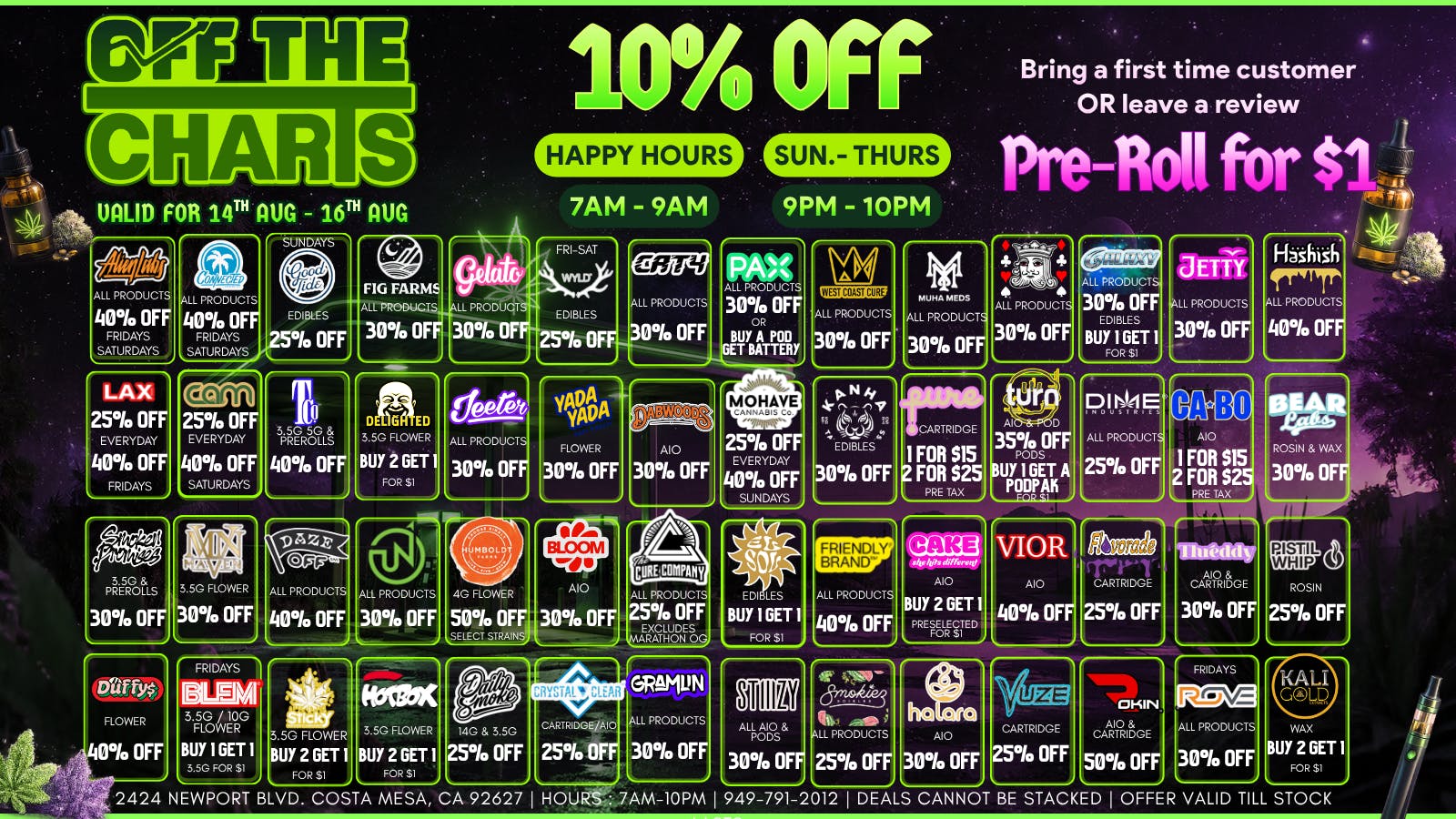 Off the Charts - Newport 25% OFF YOUR FIRST ORDER🤑🫰