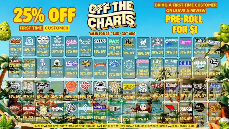 Off the Charts - Newport 😁25% YOUR ENTIRE FIRST ORDER😁