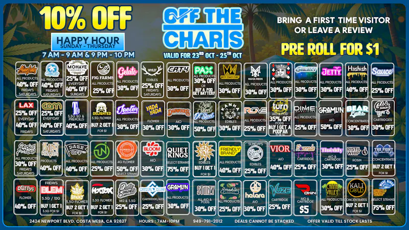 Off the Charts - Newport 25% OFF ENTIRE FIRST ORDER🤑🤑
