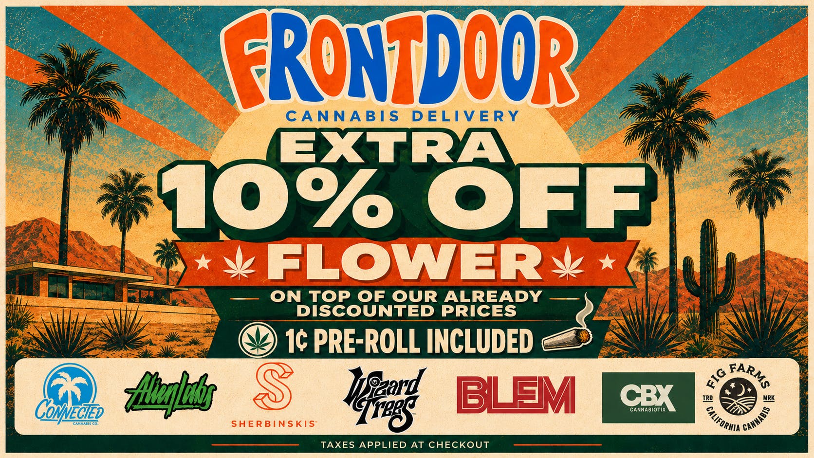 Front Door Delivery - Palm Springs EXTRA 10% OFF ALL FLOWER