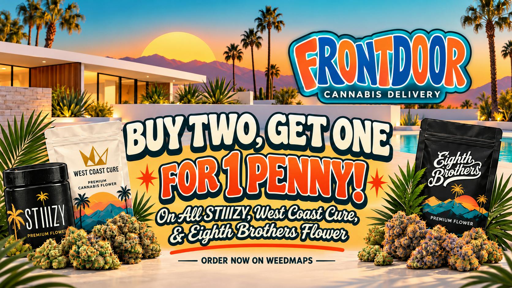 Front Door Delivery - Yucca Valley Buy Two Get One flower