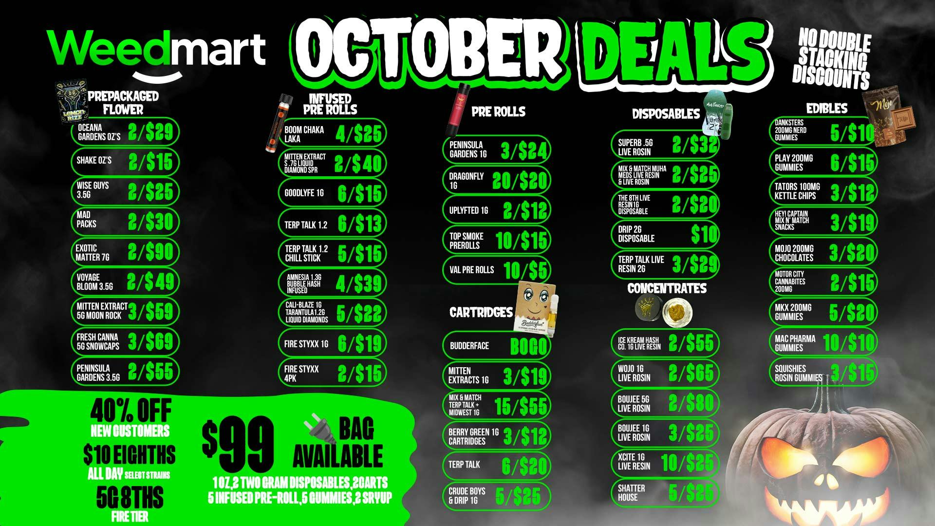 Weedmart - Hamtramck - Detroit 🔥💸OCTOBER JUST GOT A WHOLE LOT CHEAPER 💸