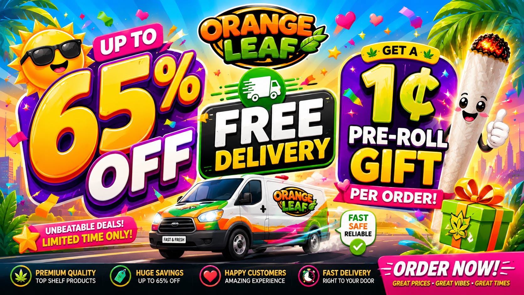 Orange Delivery - San Jose 🔥🌿 Up to 65% OFF 💸|🚗FREE Delivery |🎁PreRoll