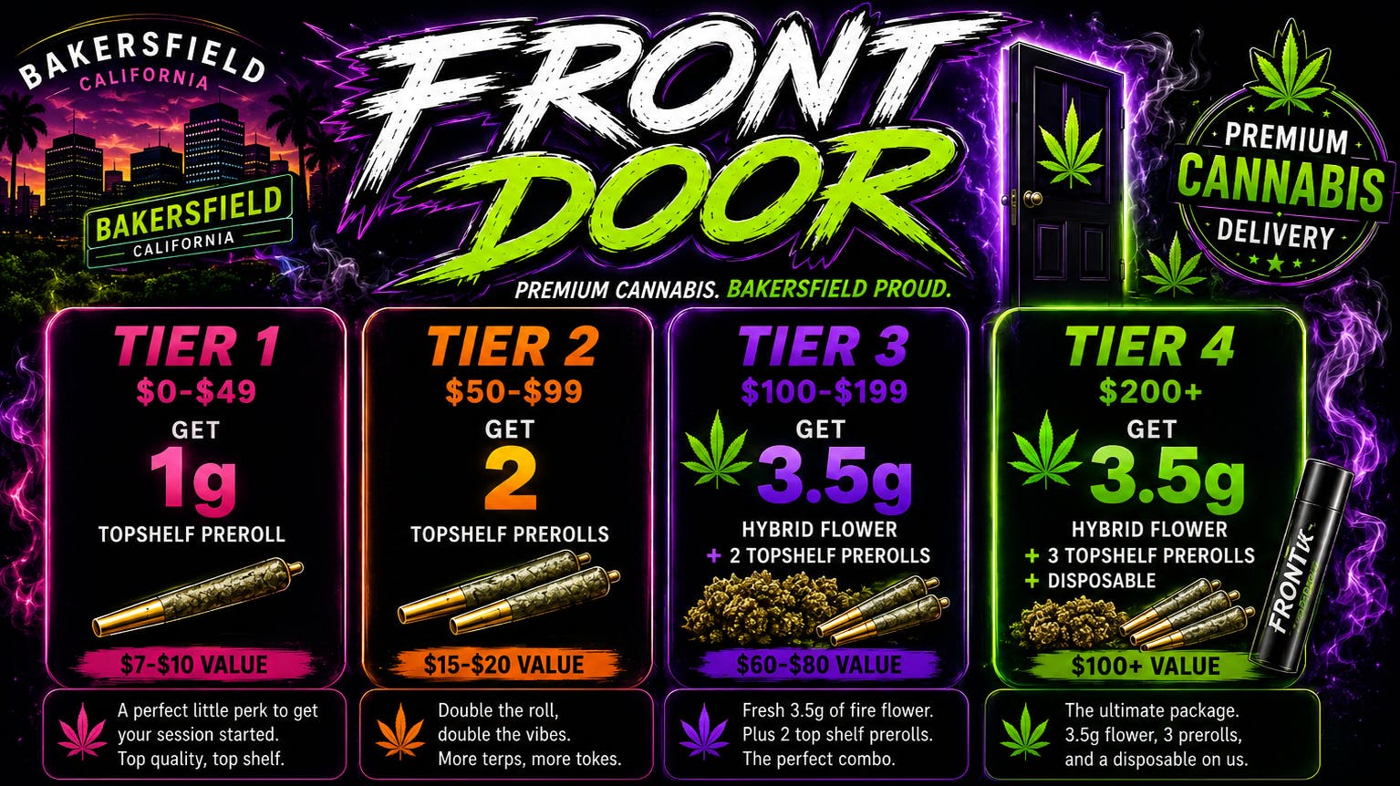 Front Door - Bakersfield GIFTS WITH EVERY ORDER