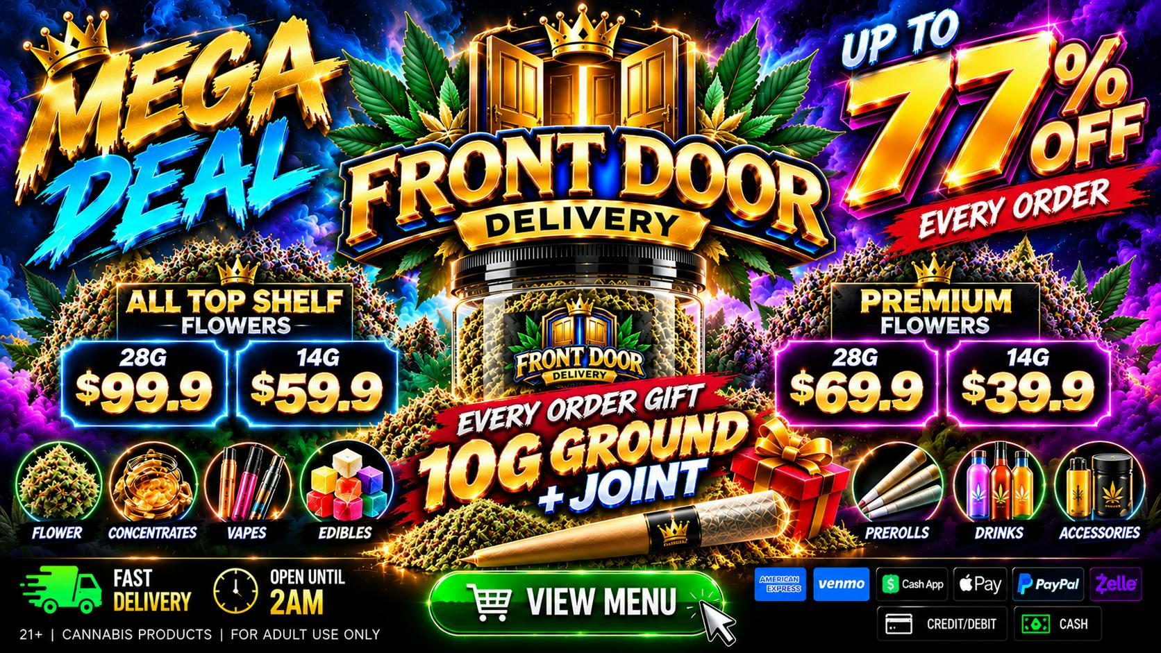 Front Door - Bakersfield 77% OFF+ FREE 10G GROUND + FREE TOP SHELF JOINT