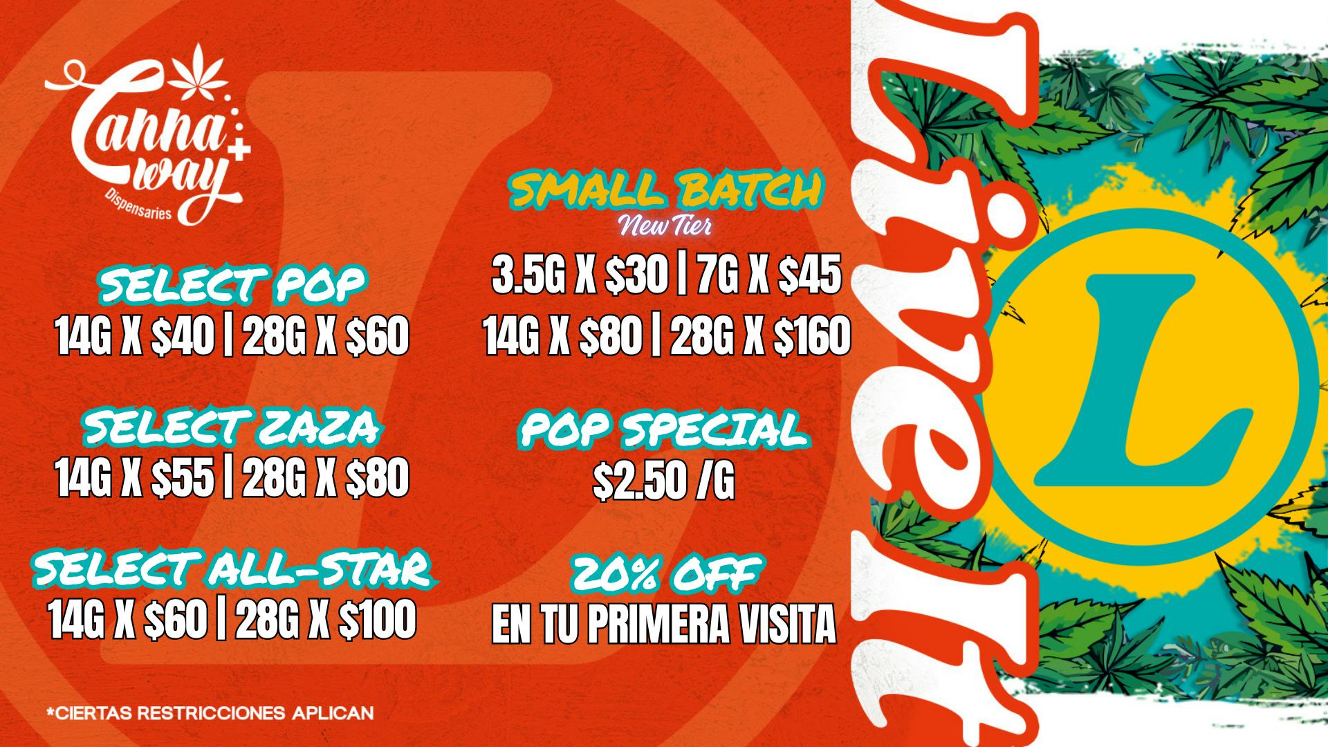 CannaWay 🤩 Onzas desde $60 🤩