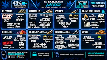 Gramz Cannabis - Lapeer 🌙 GRAMZ Lapeer: 40% Off First Visit