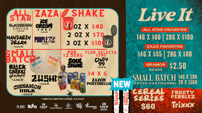 Live It House 🤯🔥 ¡G’S A $2.50, $3 Y $4! PRECIOS EXPLOSIVOS 🌿